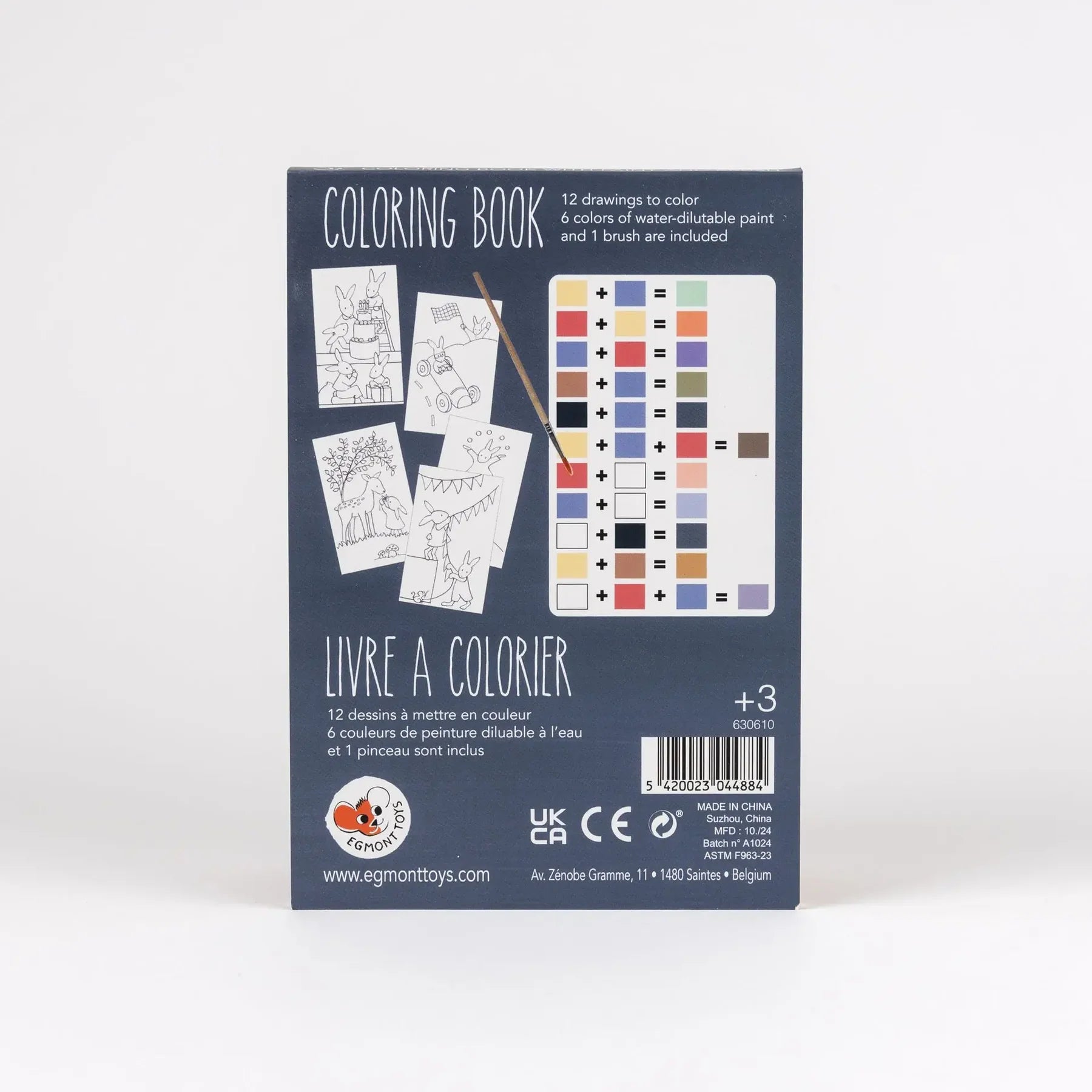 Libro para colorear con acuarela seca