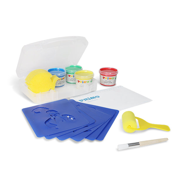 Set 4 pinturas de dedos + accesorios