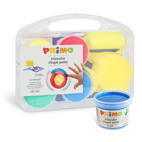 Set 4 pinturas de dedos + accesorios