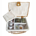 Cesta de Mimbre con Set de Té Bosque