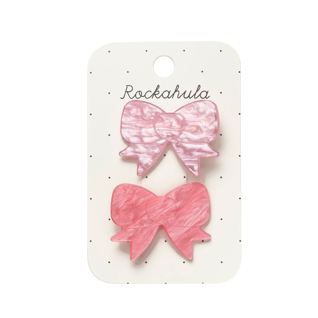 Clips lazos acetato Pretty in Pink