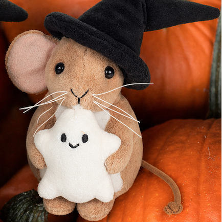 Ratón halloween con fantasma