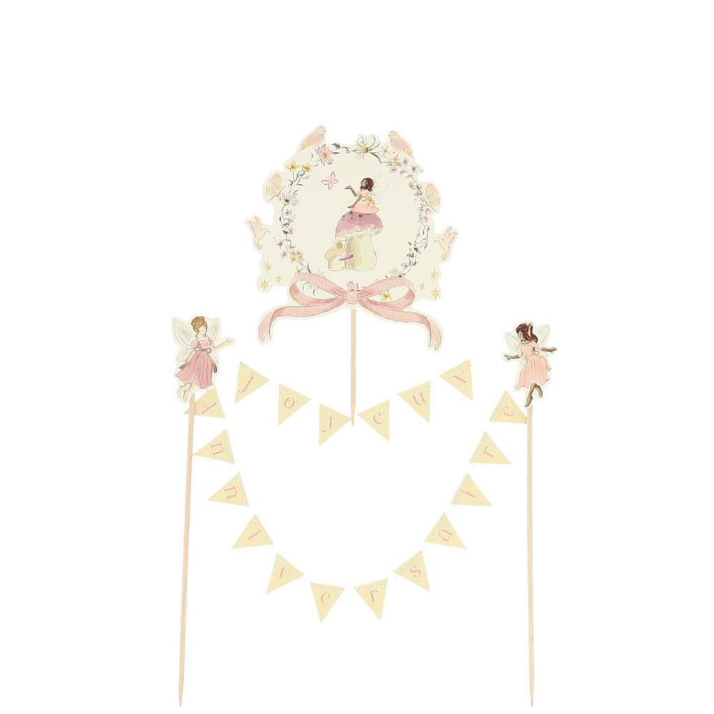 Cake Topper Guirlande Joyeux Anniversaire Fairy World
