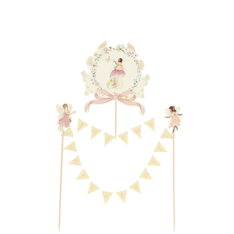 Cake Topper Guirlande Joyeux Anniversaire Fairy World