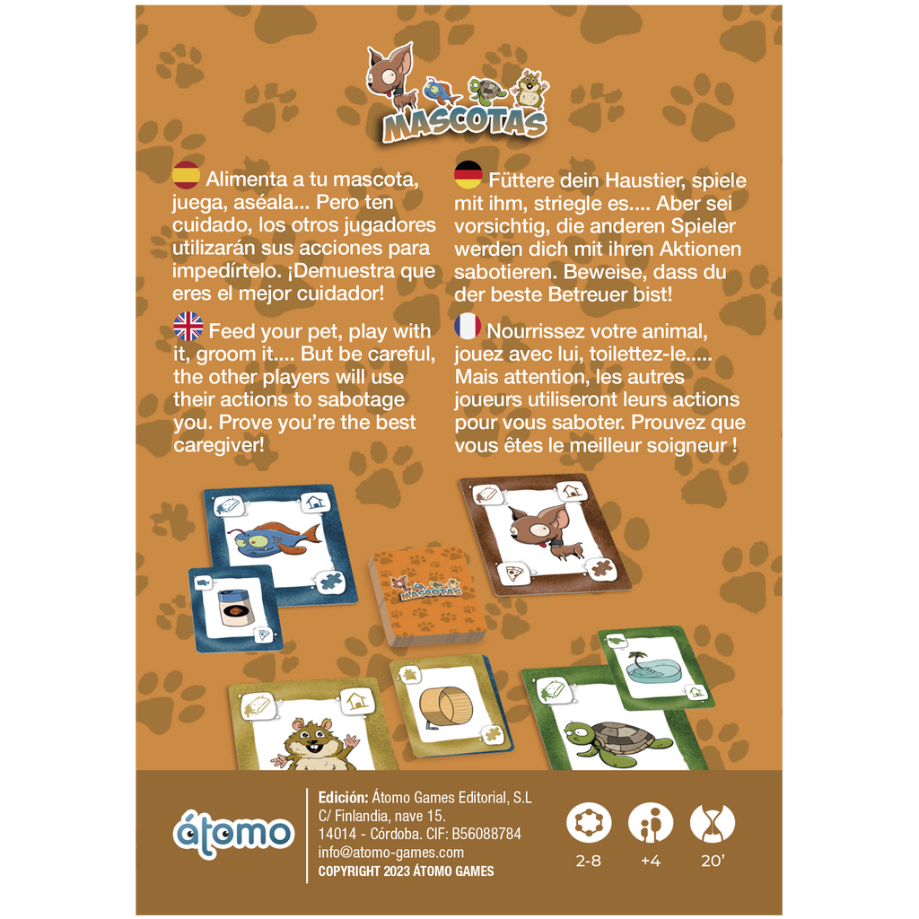 Mascotas - Juego de cartas