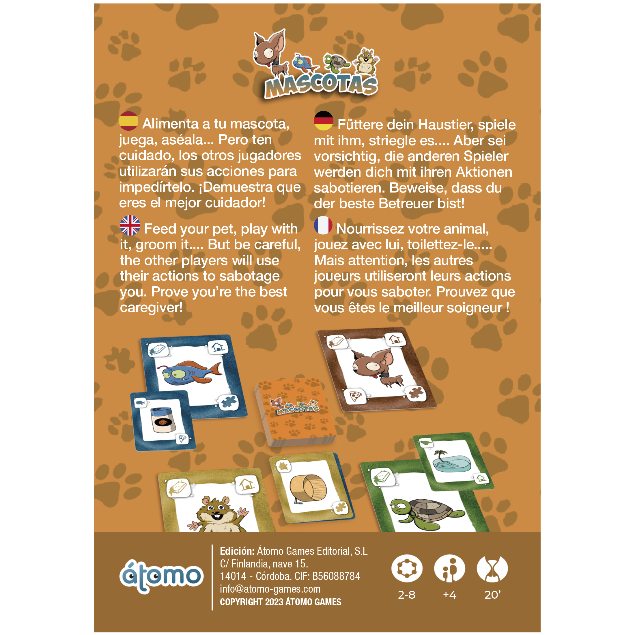 Mascotas - Juego de cartas
