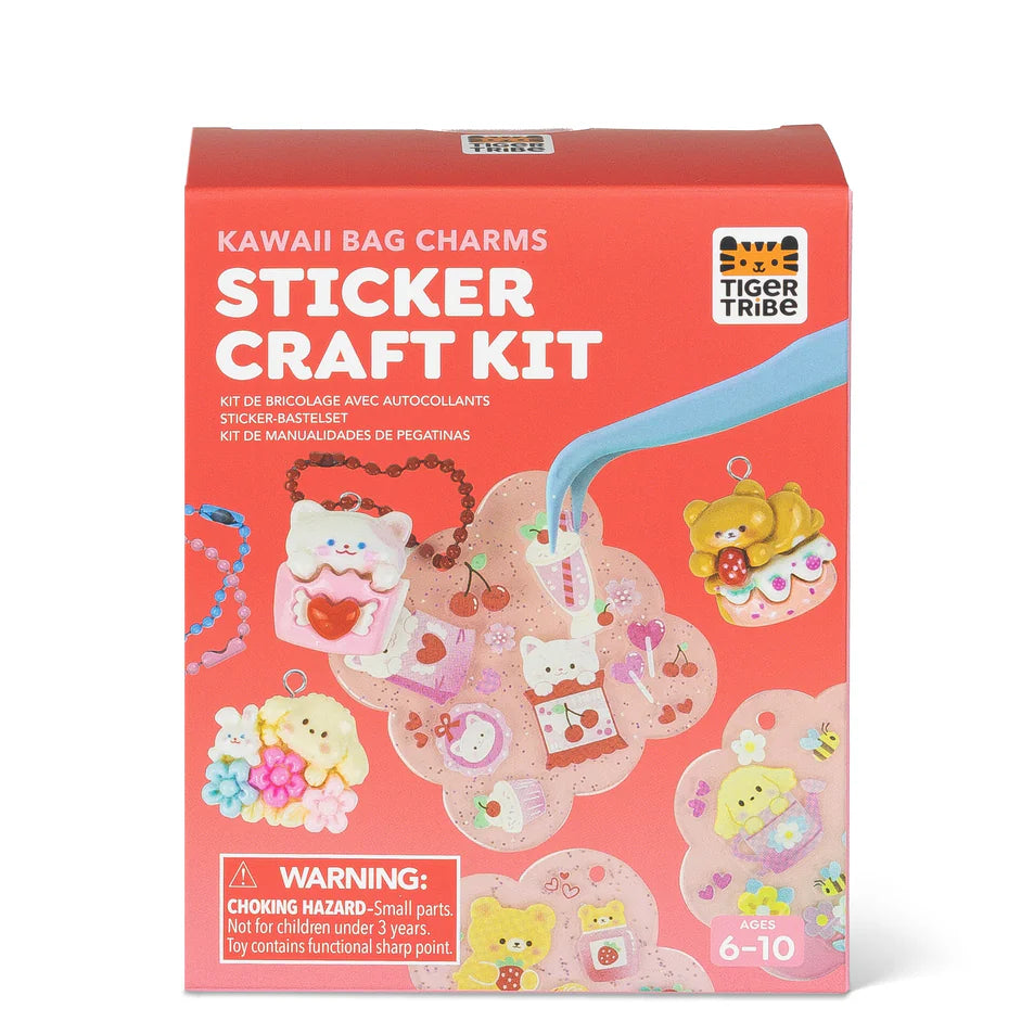 Bag Charms Sticker Kraft Kit - Kawai