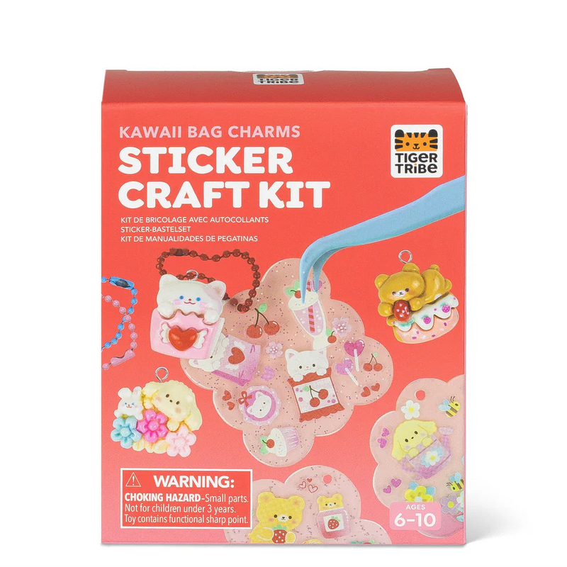 Bag Charms Sticker Kraft Kit - Kawai