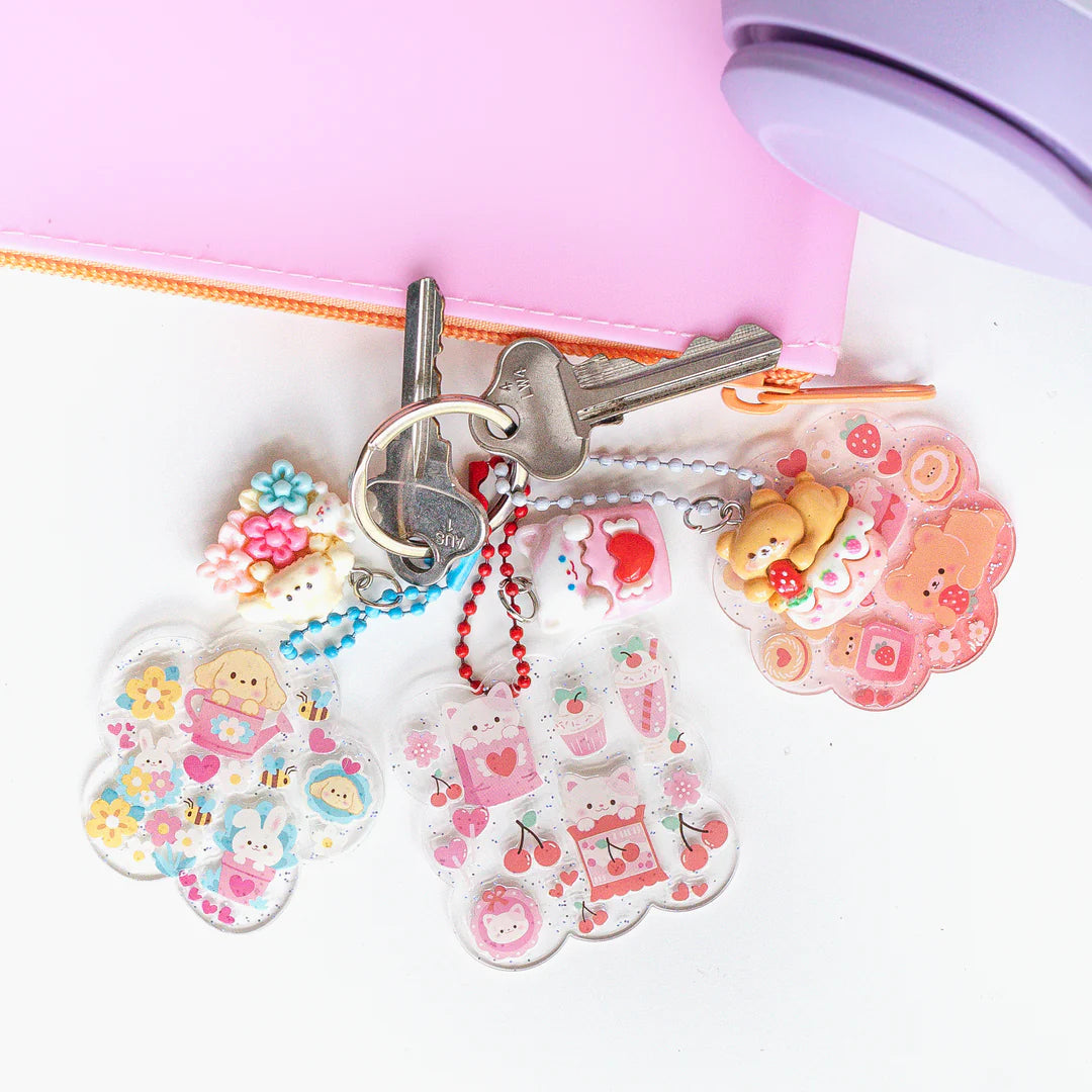Bag Charms Sticker Kraft Kit - Kawai