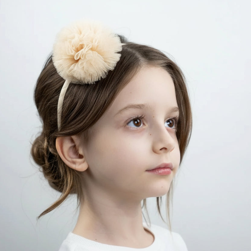 Diadema con pompóm Lily-Rose