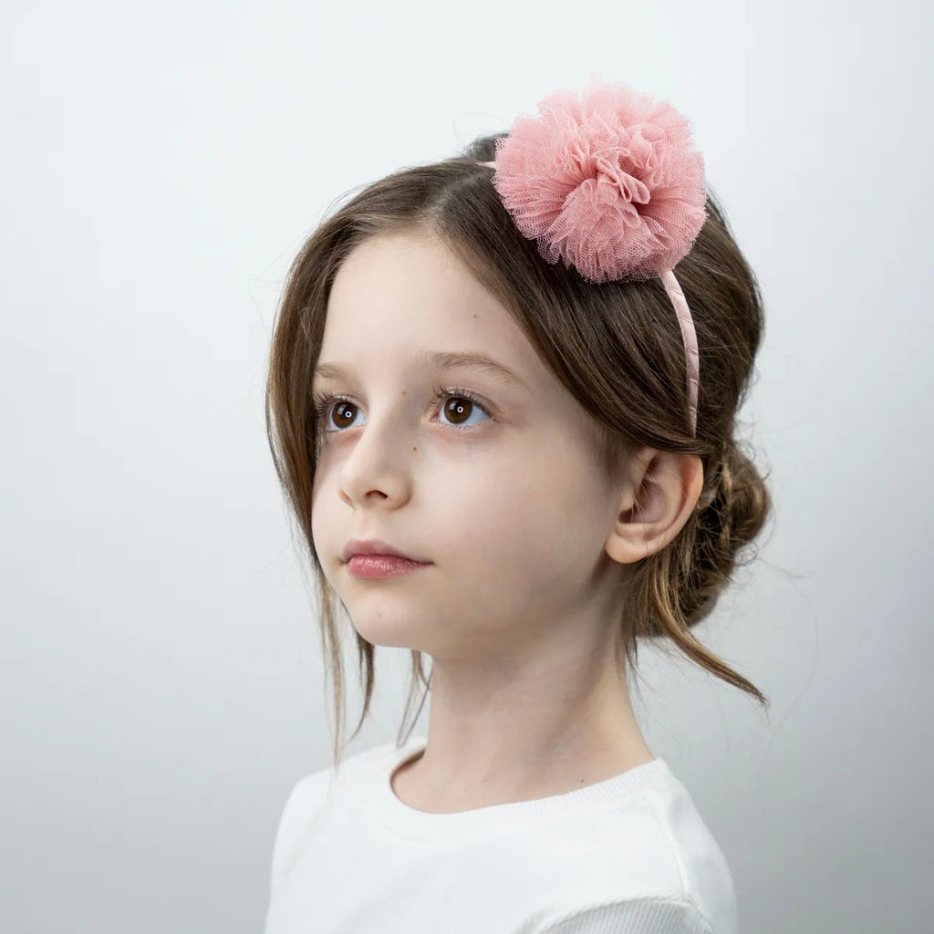 Diadema con pompóm Lily-Rose