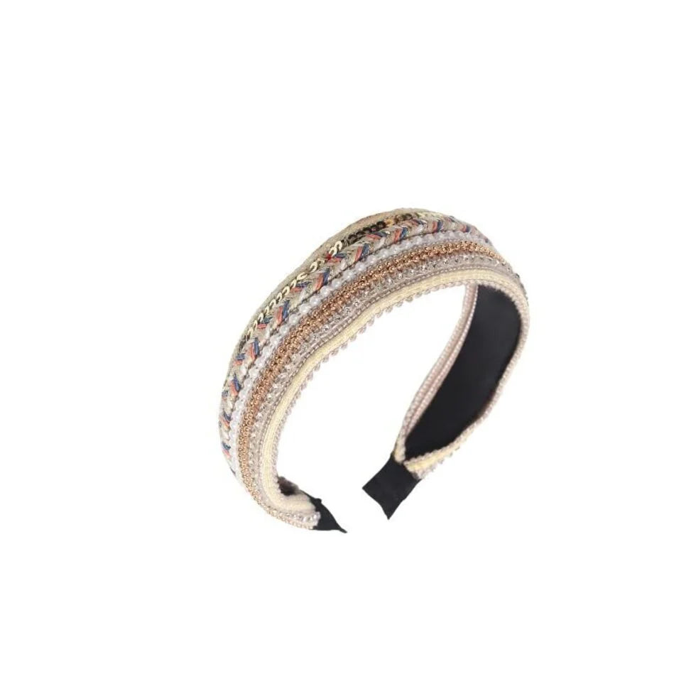 Diadema trenza luxe - perla