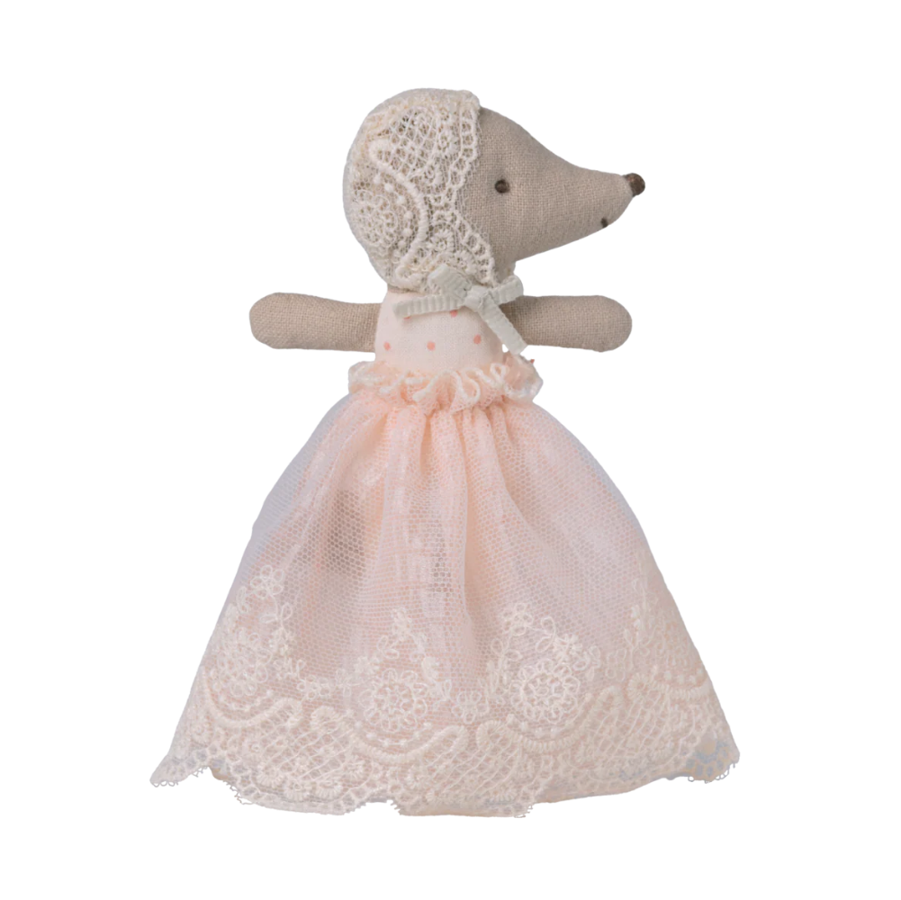 Ratón bebé con bata - Rosa