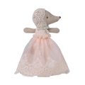 Ratón bebé con bata - Rosa