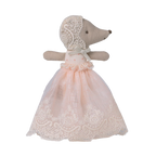 Ratón bebé con bata - Rosa
