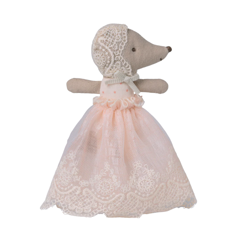 Ratón bebé con bata - Rosa