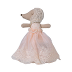 Ratón bebé con bata - Rosa