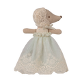 Bebé ratón con bata - Menta