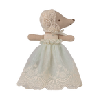 Bebé ratón con bata - Menta