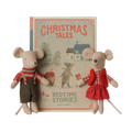 Ratones gemelos navideños en libro