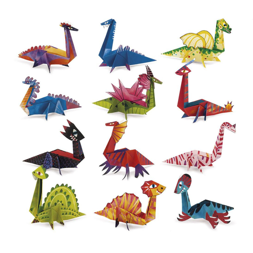 Easy origami Dinosaurios