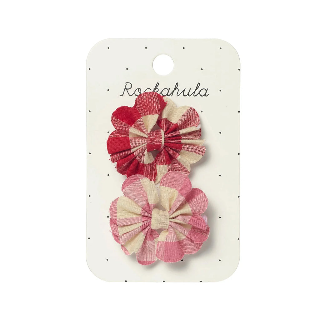 Clips Scalloped Gingham Bow