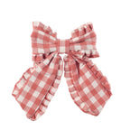 Clip lazo grande Gingham Ruffle