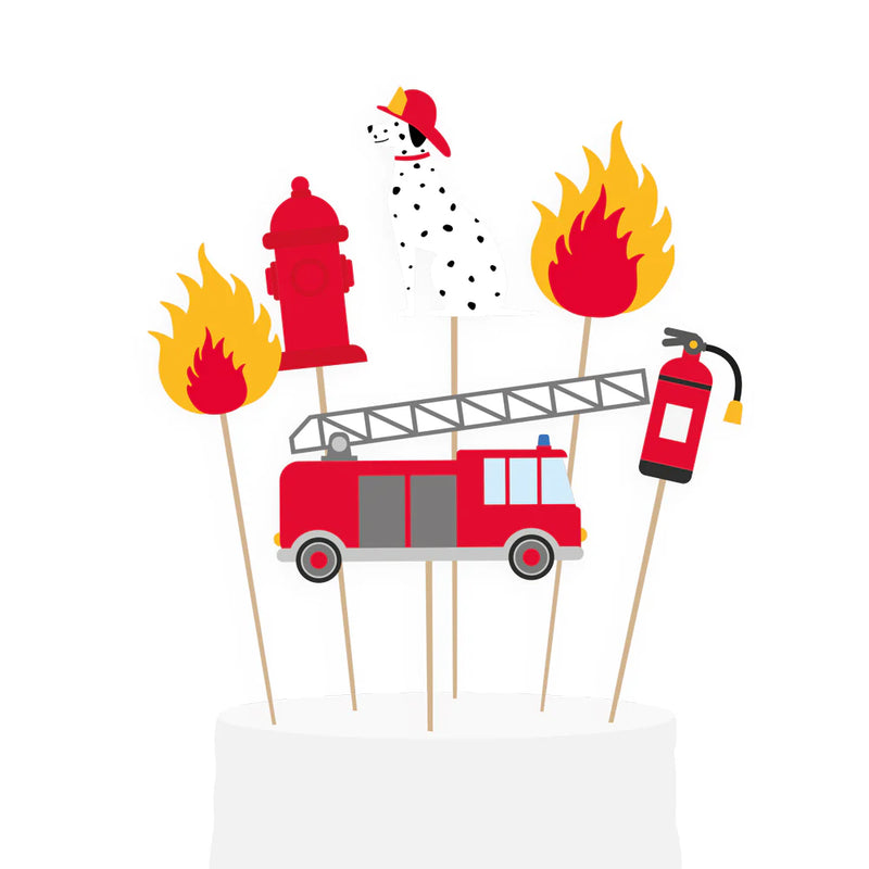 Toppers para pastel Bomberos