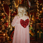 Gia Bow Dress - Cloud Pink