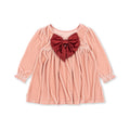 Gia Bow Dress - Cloud Pink