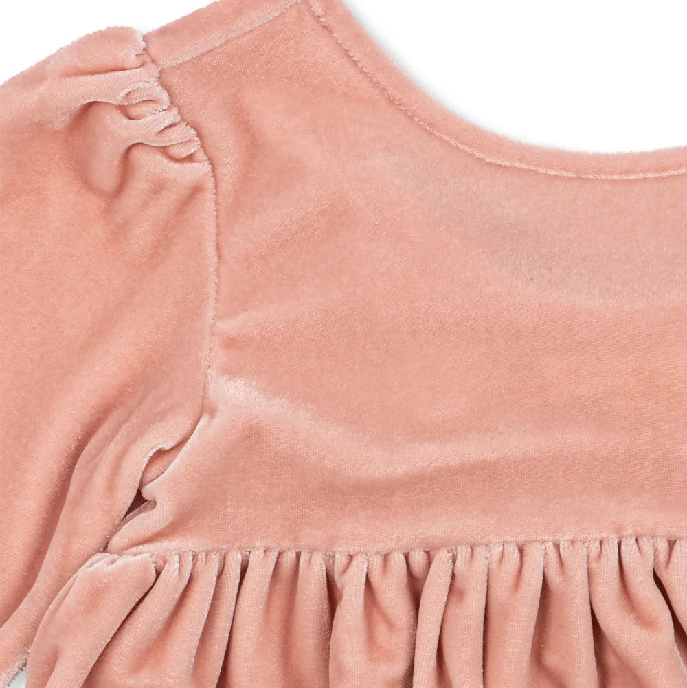 Gia Bow Dress - Cloud Pink