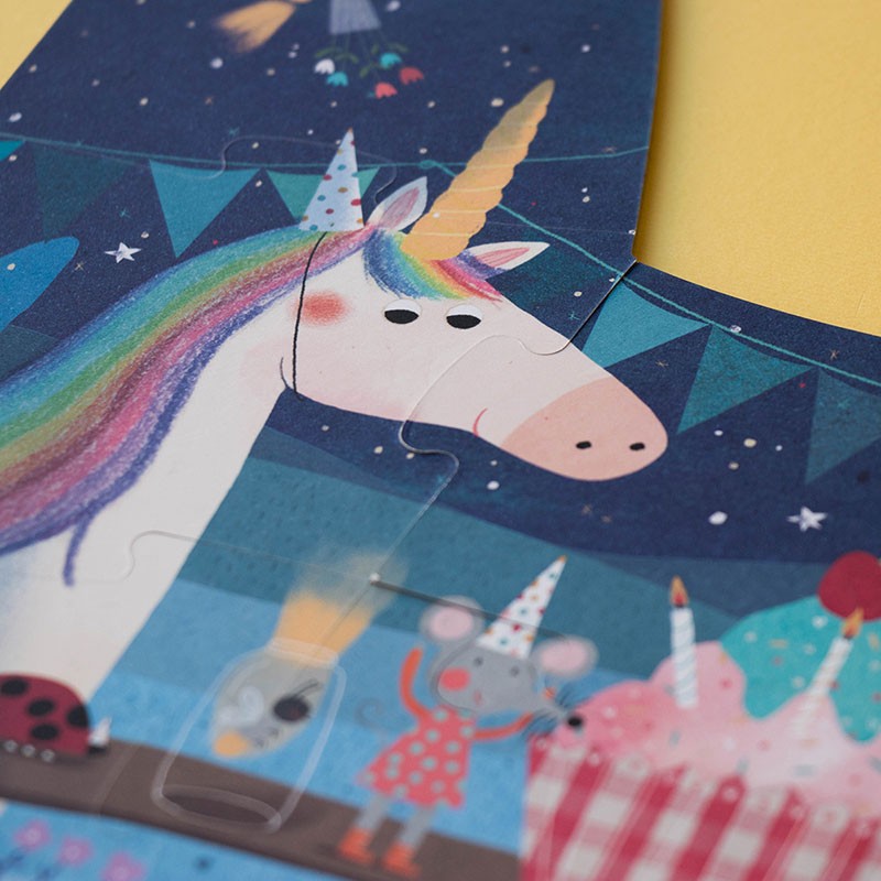 Happy birthday unicorn! - Puzzle progresivo & reversible