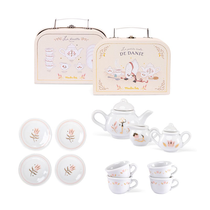 Maleta con set de te porcelana - La petite école de danse