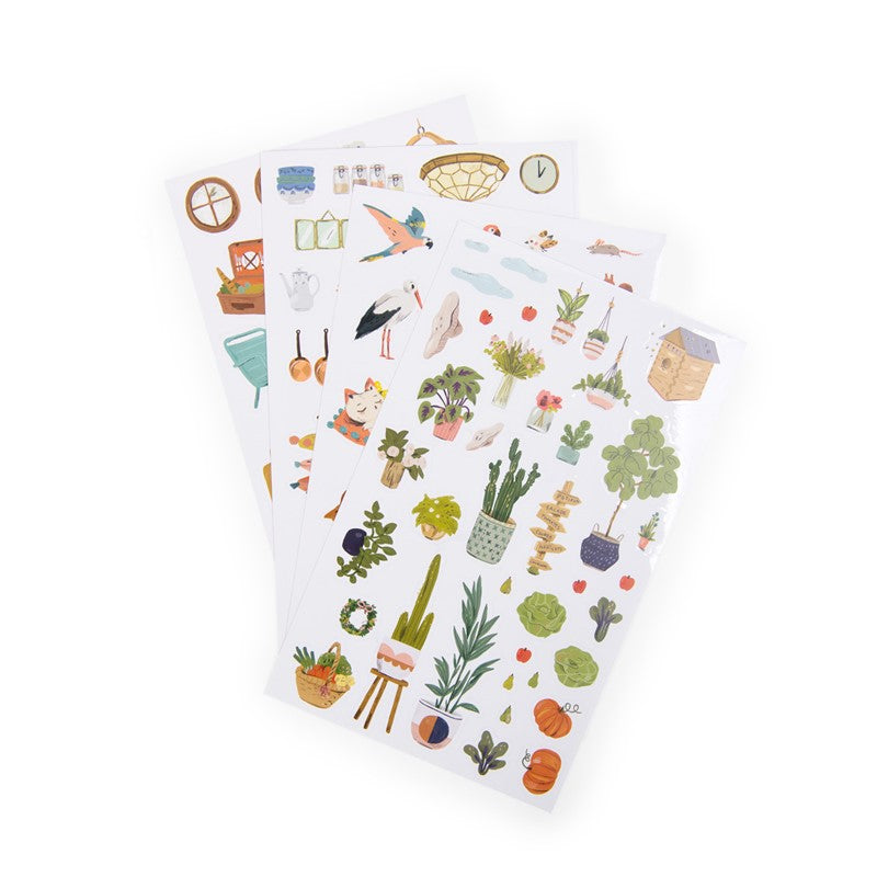 Ma maison aux 145 stickers - Les Parisiennes libro para colorear