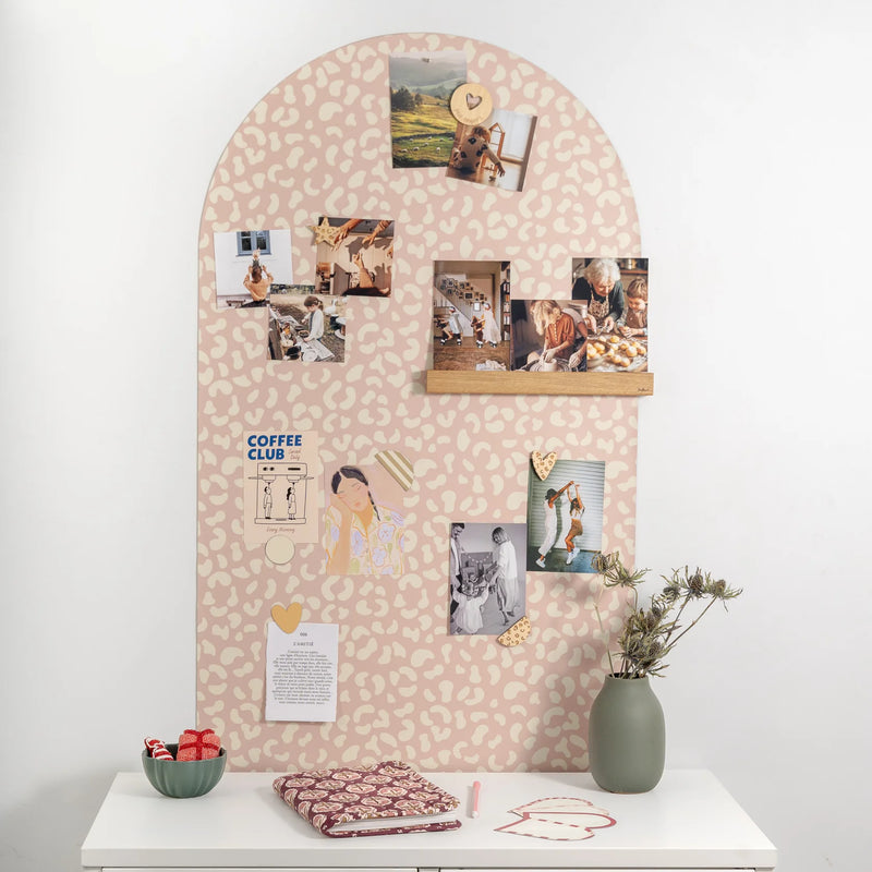 Tabla magnética arco - Leopardo Rosa