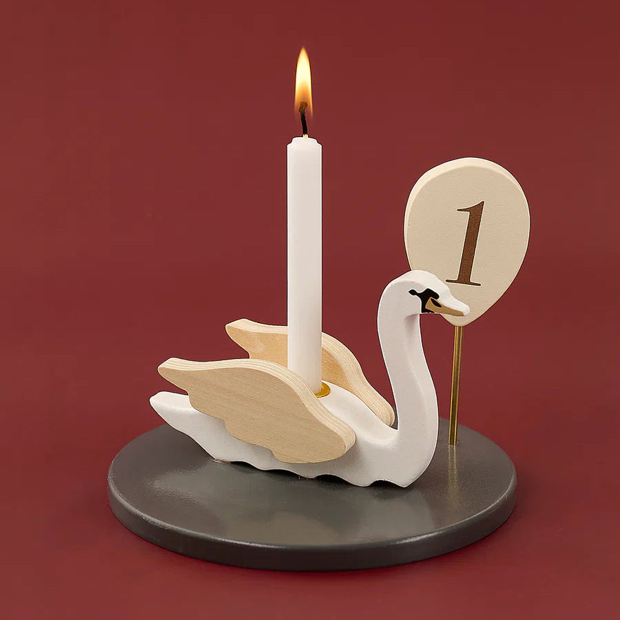 Portavelas Cumpleaños cisne
