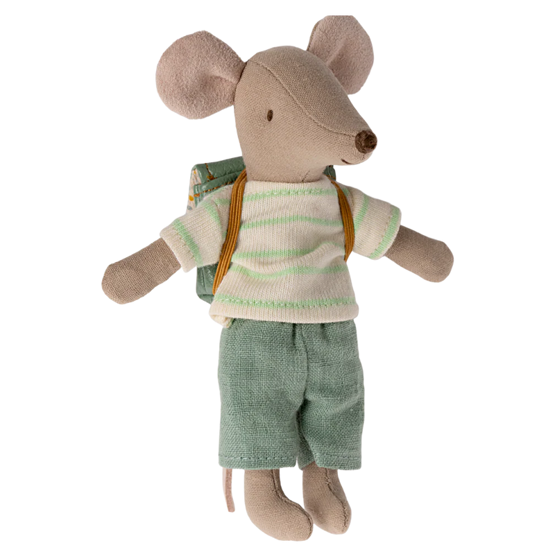 Ratón triciclo Hermano mayor con mochila