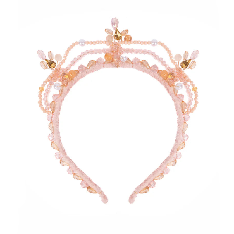 Tiara Blushing Crystals Beaded