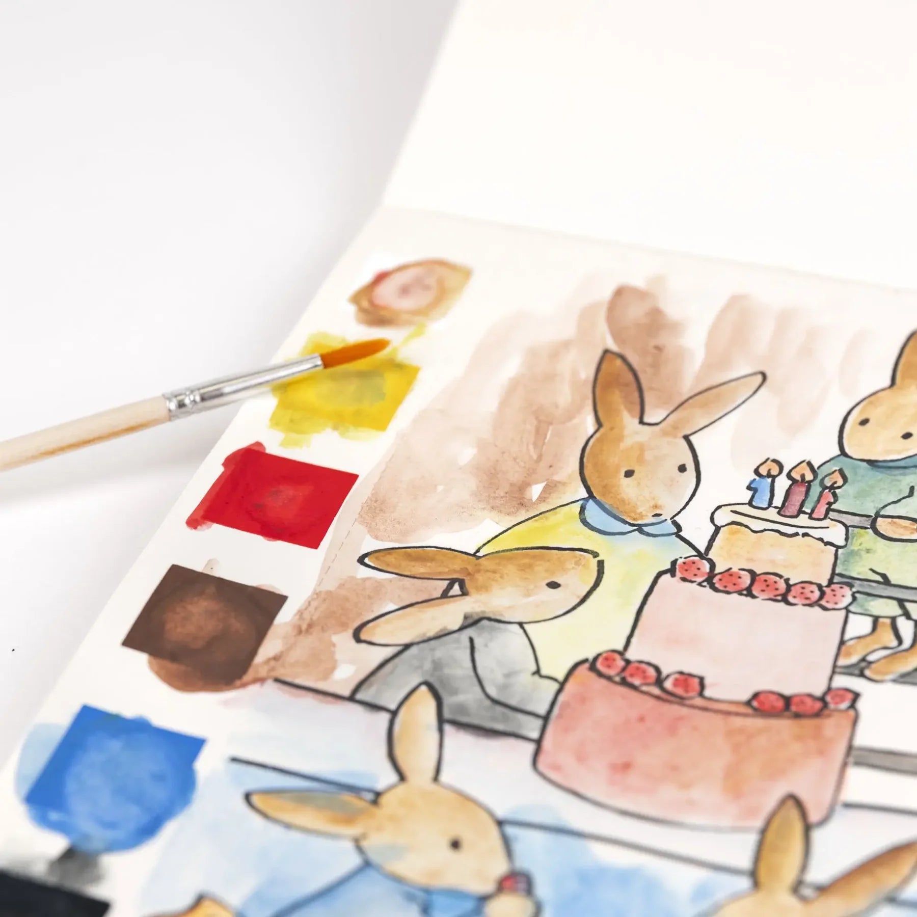 Libro para colorear con acuarela seca