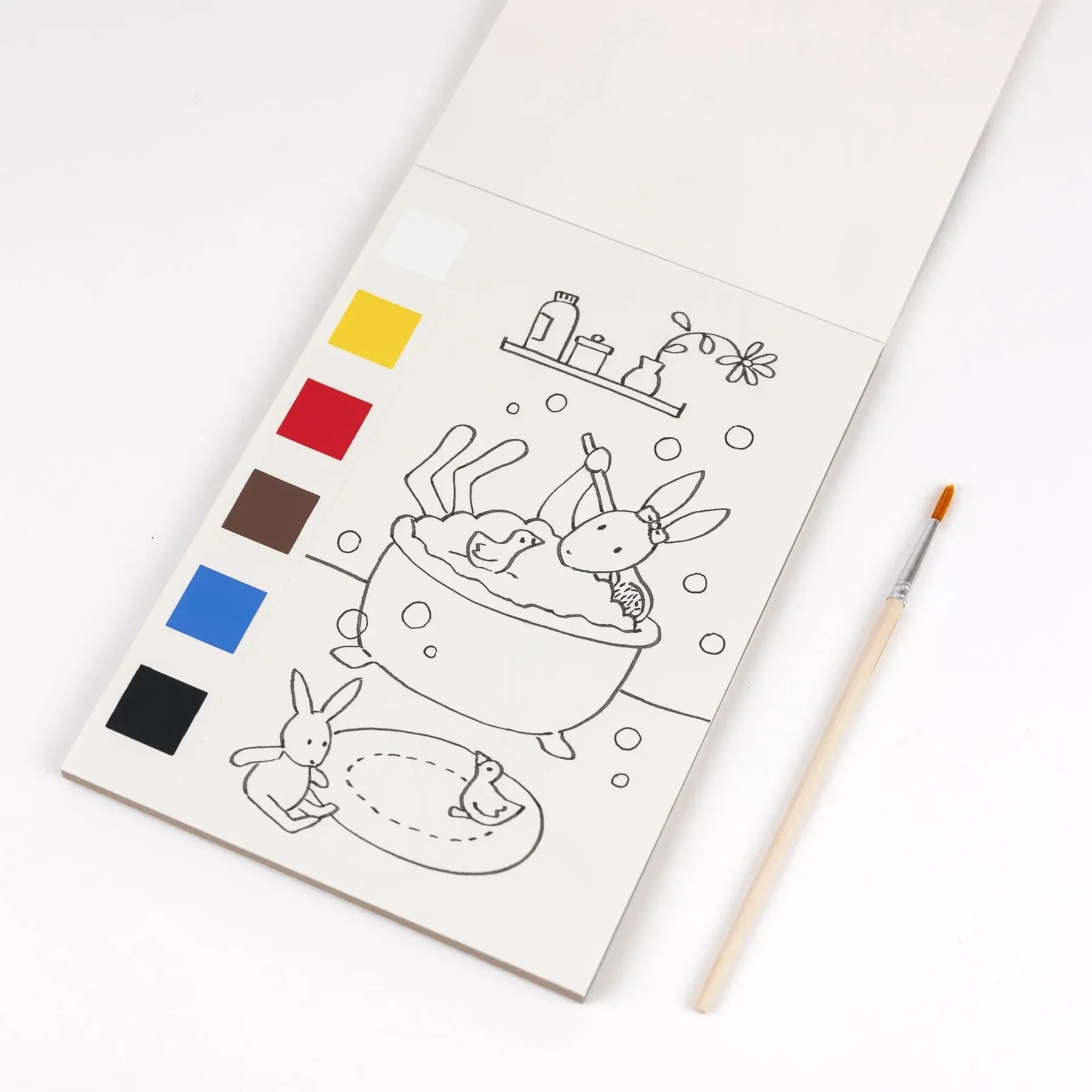 Libro para colorear con acuarela seca