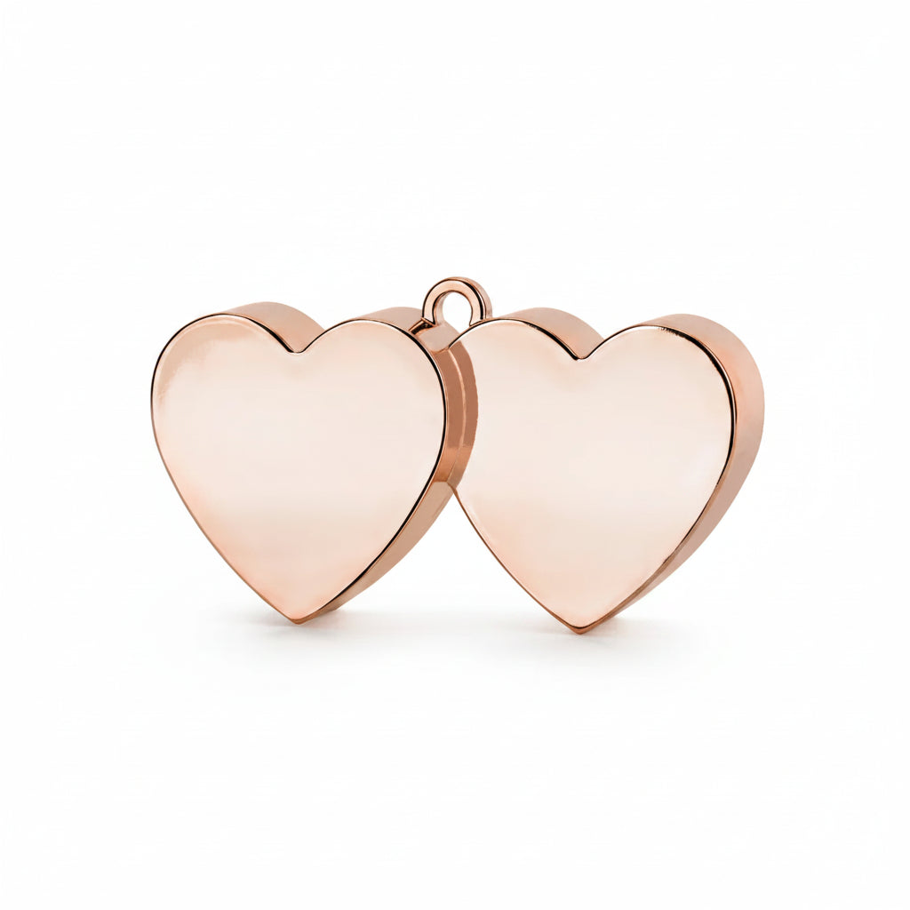 Peso para Globos Corazones Rose Gold