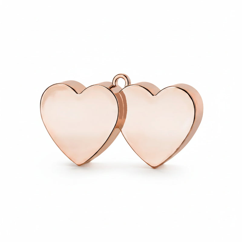 Peso para Globos Corazones Rose Gold