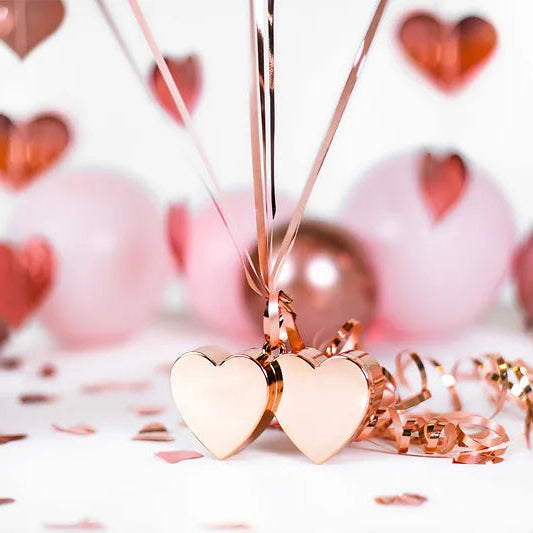 Peso para Globos Corazones Rose Gold