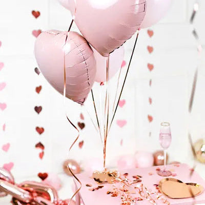 Peso para Globos Corazones Rose Gold