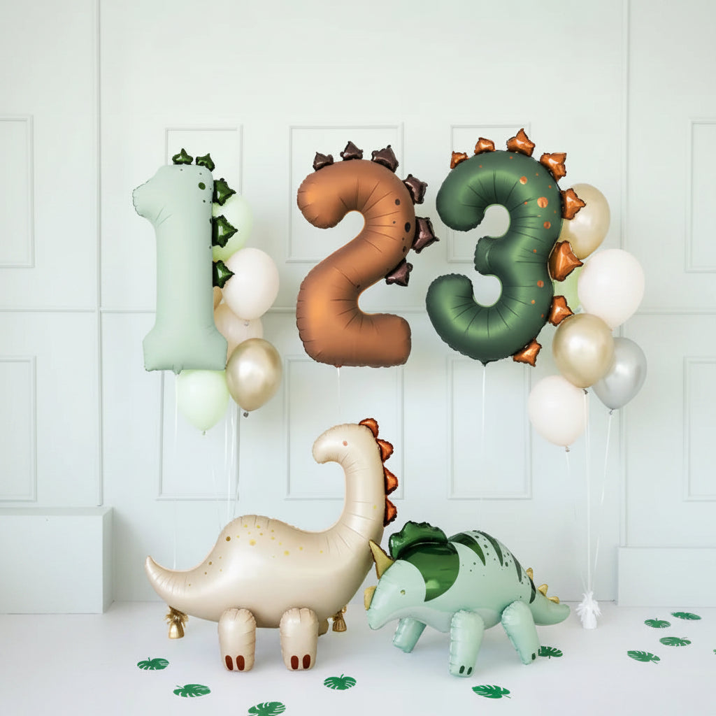 Globo Foil Números Dinosaurio