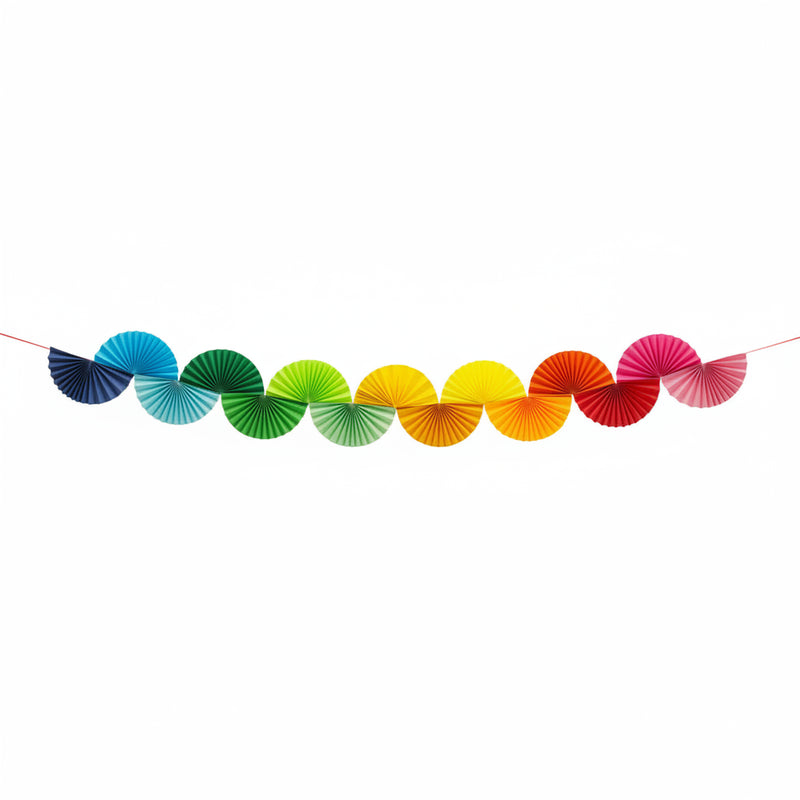 Paper garland Rainbow Fans