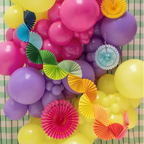 Paper garland Rainbow Fans