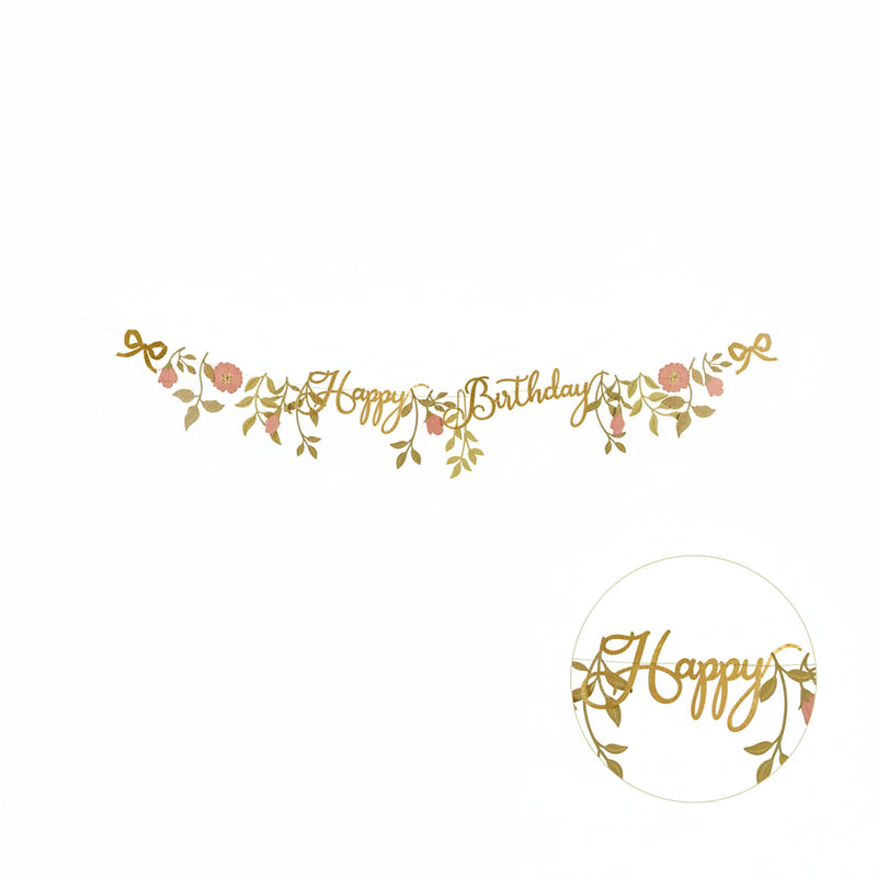 Banner Happy Birthday Flowers