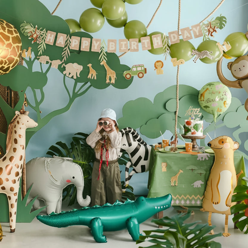 Banner Happy Birthday Safari