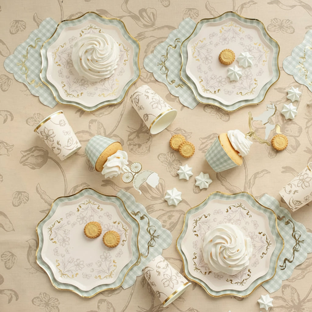Mantel Beige Flores